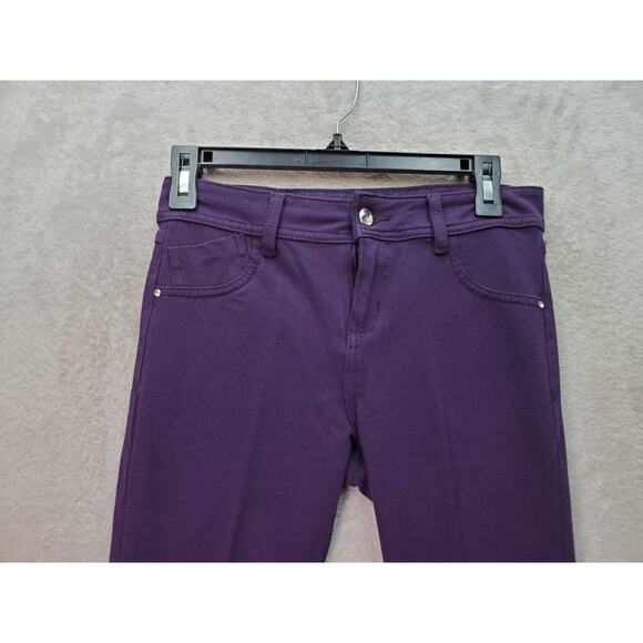 Imperial Star Pants Girls Size 14 Purple‎ Cotton Pockets Straight Leg Mid Rise - Picture 3 of 7